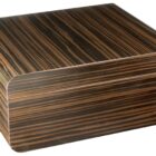 ξύλινος καφέ υγραντήρας πούρων adorini