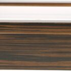 καφέ ξύλινος υγραντήρας πούρων με τζάμι