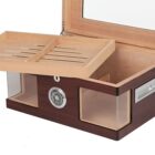 ξύλινος υγραντήρας (humidor) πούρων, Angelo με τζάμι, καφέ