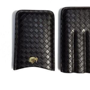 πουροθήκη δερμάτινη μαύρη cohiba