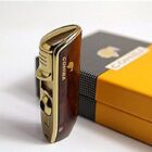 αναπτήρας αντιανεμικός καφέ με το σήμα της Cohiba