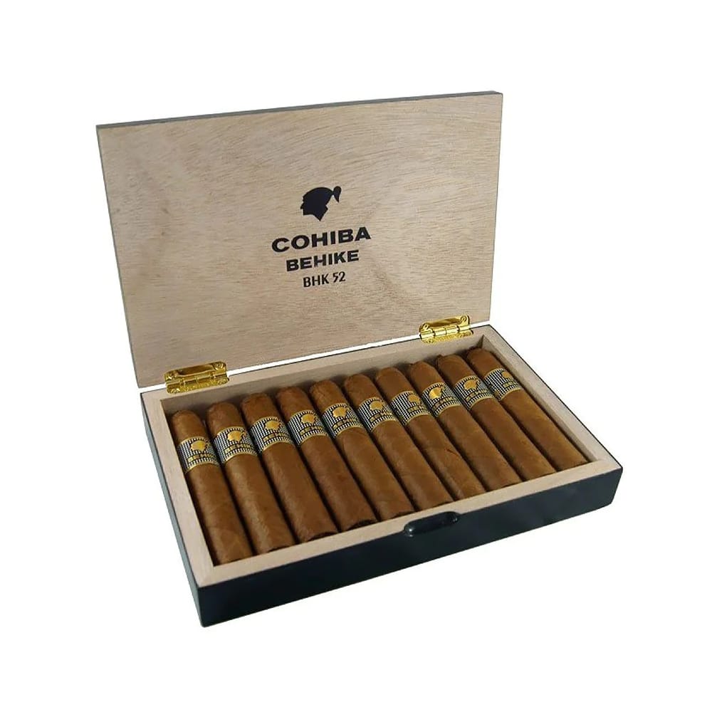 πούρα σε ξύλινο μαύρο κουτί πούρων, COHIBA LINEA BEHIKE - BHK 52 πούρο