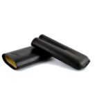 πουροθήκη μαύρη δερμάτινη για 2 πούρα