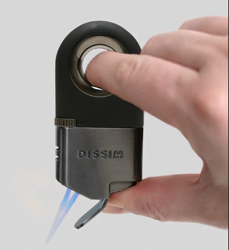 DISSIM – Inverted Silver Dual Torch Lighter