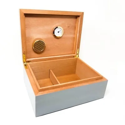 Humidor Yγραντήρας Γκρι 40 πούρων ανοιχτό καπάκι