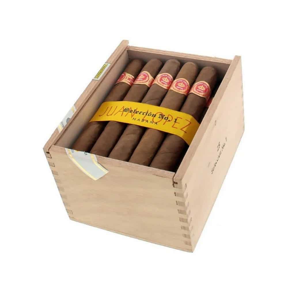 Seleccion No1 πούρο Κουβανέζικο γεύση ξύλου, βανίλιας, καραμέλας και μαύρου πιπεριού μέσα σε ξύλινο κουτί πούρων