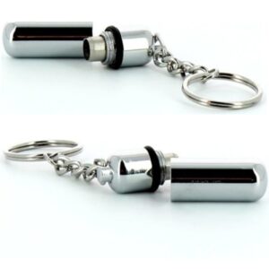 πουροκόφτης bullet punch, μεταλλικός ασημένιος με κρίκο για μπρελόκ