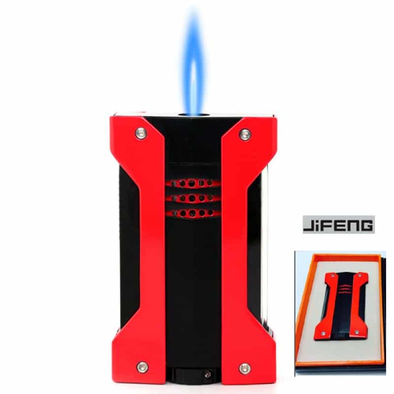 jifeng αναπτήρας πούρου αντιανεμικός κόκκινος-μαύρος