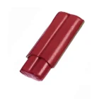 LUBINSKI - Δερμάτινη Θήκη για 2 Πούρα σε Κόκκινο Χρώμα - Δαχτυλίδι 60 (MB1332R)