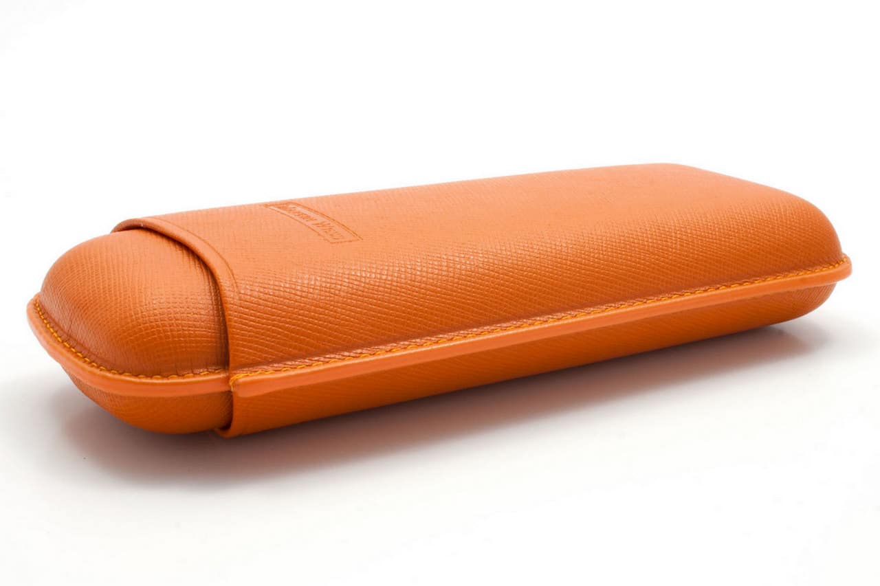 martin wess δερμάτινη πουροθήκη πορτοκαλί