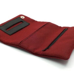 Dots Θήκη Καπνού Στριφτού Cordura σε Κόκκινο Χρώμα (1011-1) πλεκτή υφασμάτινη με φερμουάρ