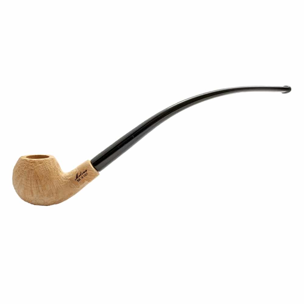 molina_churchwarden_sandblast_natural_tobacco_pipe_1.jpg ξύλινη καφέ πίπα καπνού molina