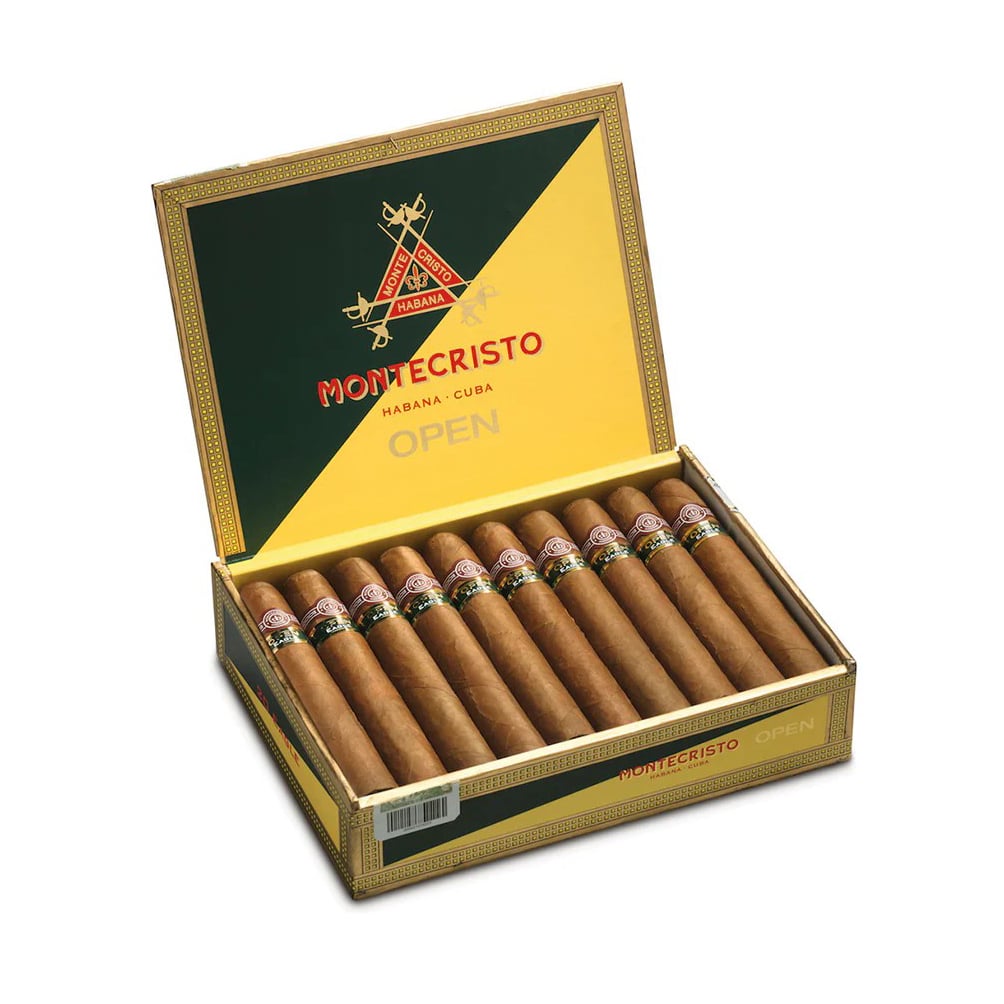 πούρα σε πράσινο-κίτρινο κουτί πούρων, MONTECRISTO OPEN - Eagle πούρο