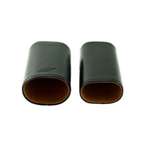 μαύρη δερμάτινη πουροθήκη με εσωτερική επένδυση κέδρου