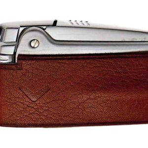 ronson varaflame αναπτήρας με δερμάτινη καφέ επένδυση