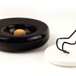 βάση πίπας μαζί με σταχτοδοχείο πίπας, Savinelli μαύρο κεραμικό