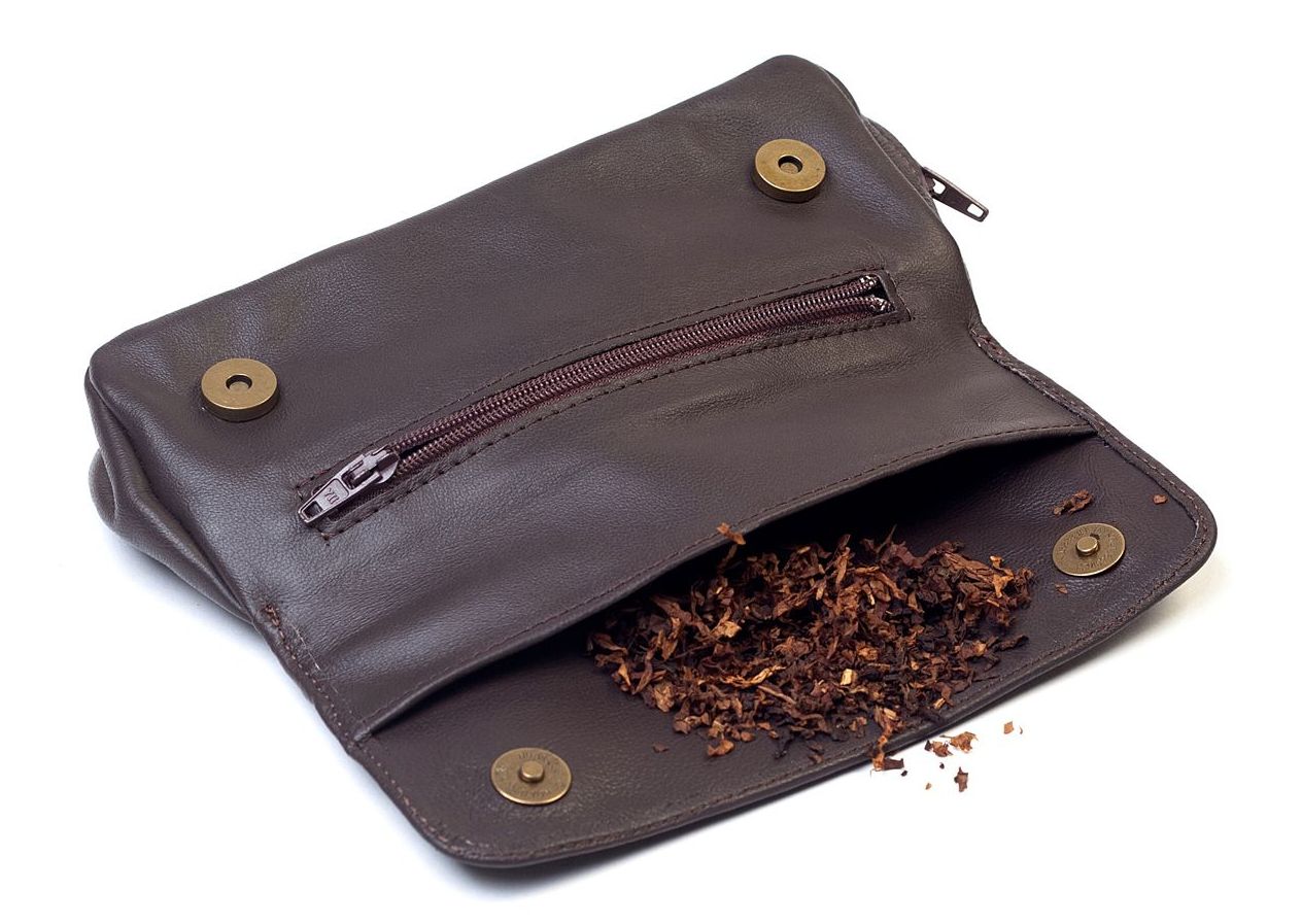 καφέ δερμάτινη θήκη πίπας savinelli nero