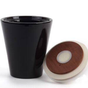 βάζο κεραμικό μαύρο της Savinelli