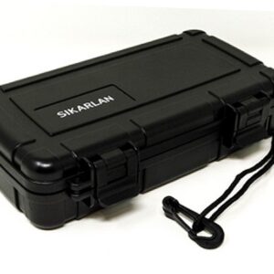 sikarlan υγραντήρας πούρων ταξιδιού με χερούλια, μαύρος