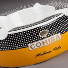 τασάκι cohiba μαύρο-κίτρινο, για 4 πούρα