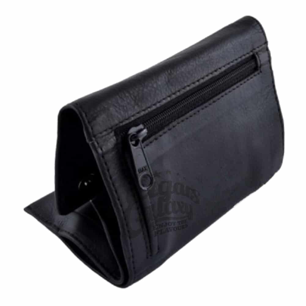 δερμάτινη μαύρη θήκη καπνού πίπας