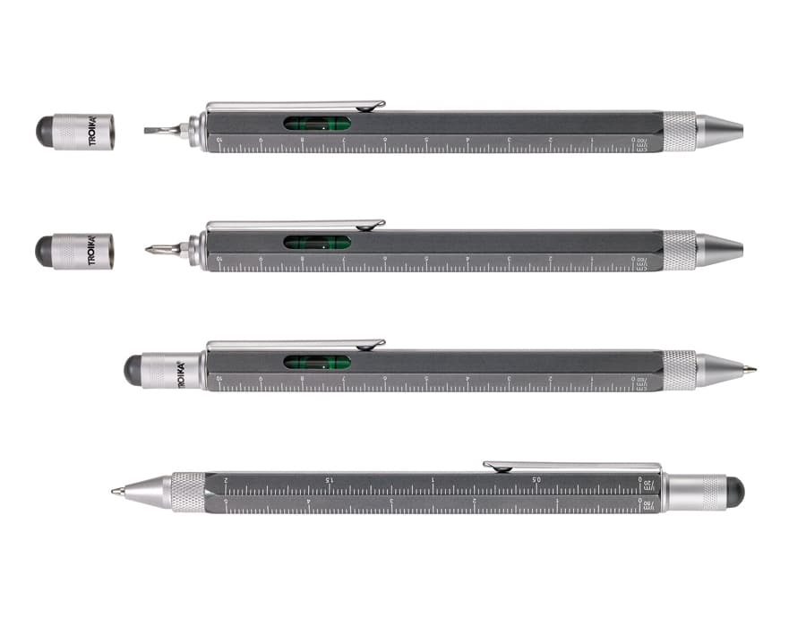 στυλό με χάρακα, μαύρο