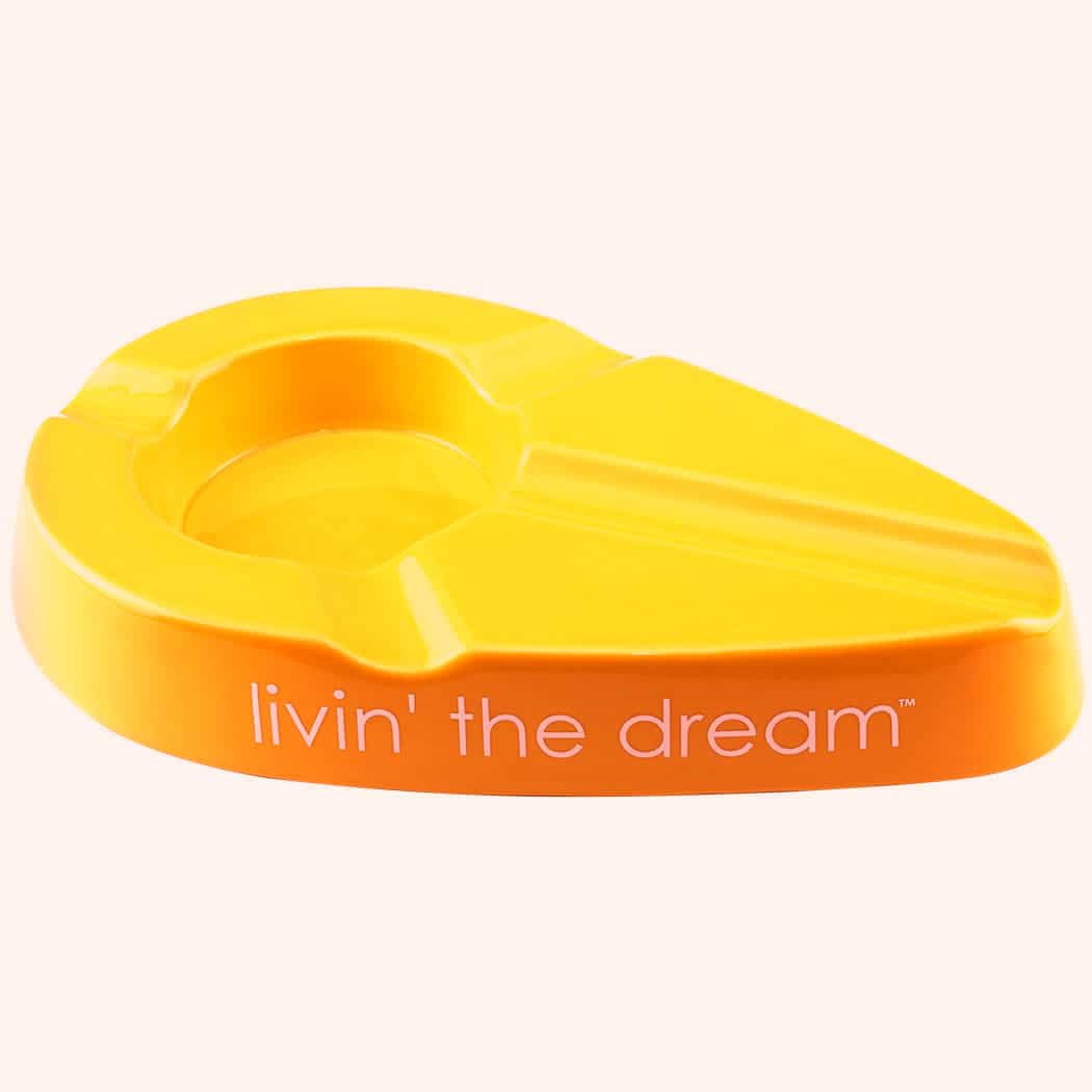 xikar living ashtray yellow τασάκι κίτρινο για 4 πούρα