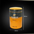 κεραμικό βάζο κίτρινο-μαύρο με σήμα cohiba siglo vi