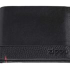 zippo μαύρο δερμάτινο πορτοφόλι