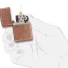 zippo antique copper αναπτήρας