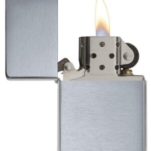 zippo αναπτήρας brushed chrome vintage