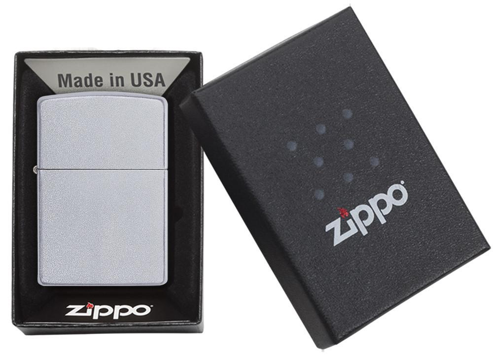zippo αναπτήρας classic satin chrome