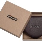 zippo καφέ δερμάτινη θήκη για κέρματα