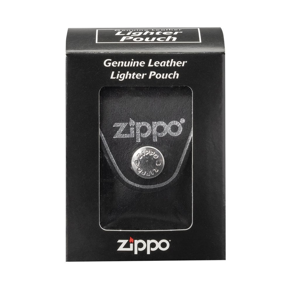 zippo μαύρη δερμάτινη θήκη για αναπτήρες
