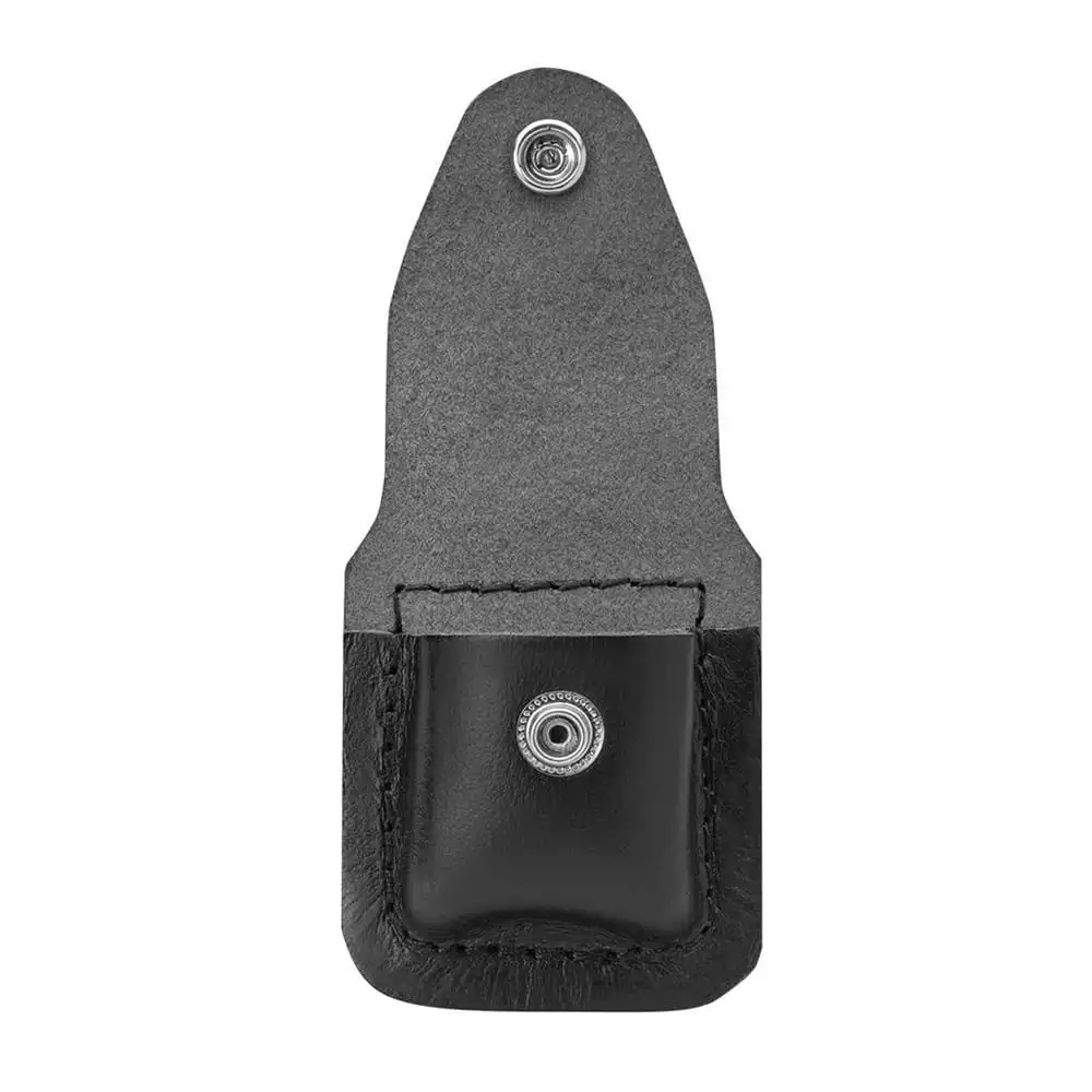 zippo μαύρη δερμάτινη θήκη για αναπτήρες