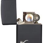 zippo αναπτήρας πίπας black matte