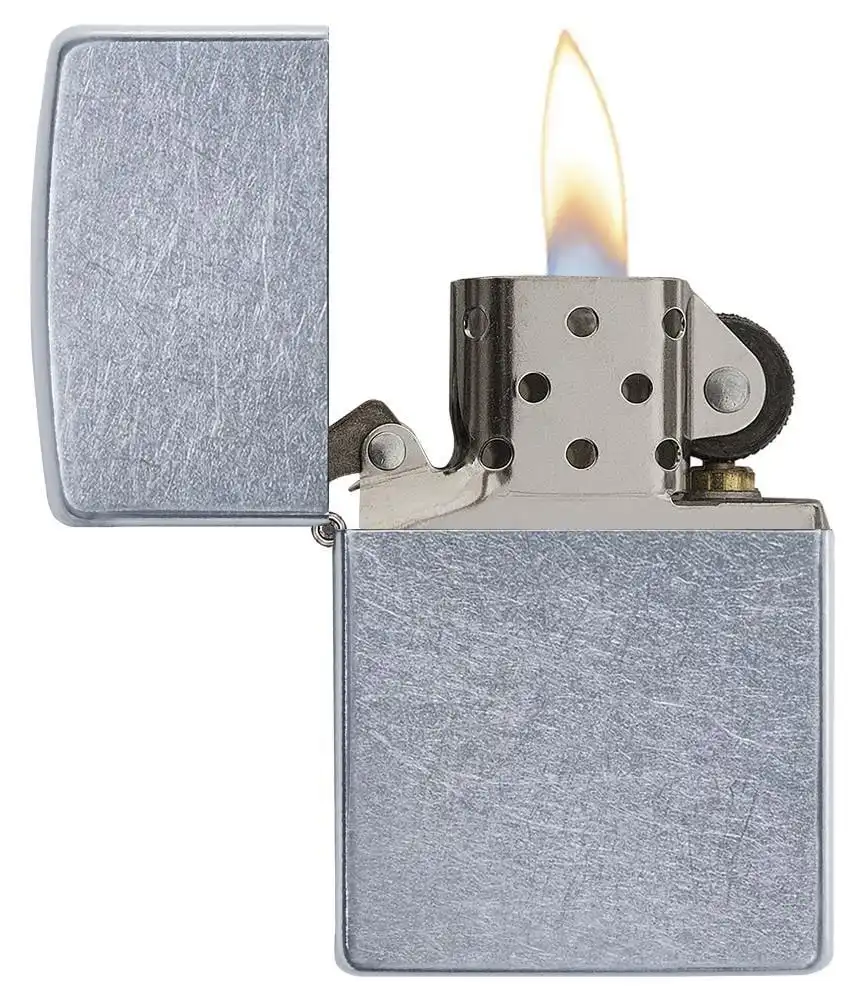 zippo αναπτήρας brushed chrome vintage