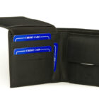 Black Leather Wallet (2006710), μαύρο δερμάτινο πορτοφόλι
