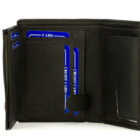 Black Leather Wallet (2334410), μαύρο δερμάτινο πορτοφόλι