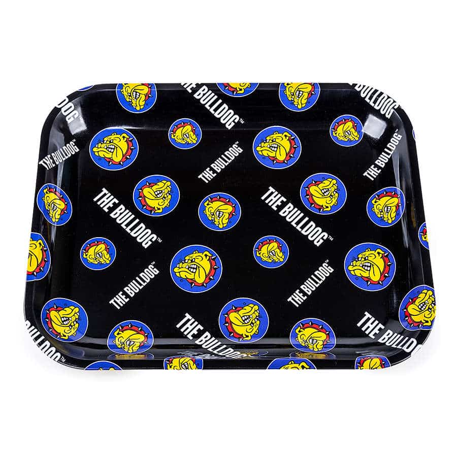 THE BULLDOG AMSTERDAM – Rolling Tray All Over Black (GH00182RT) Rolling Tray All Over Black (GH00182RT) τασάκι για πούρα, μαύρο, με σχέδιο μπουλντόγκ