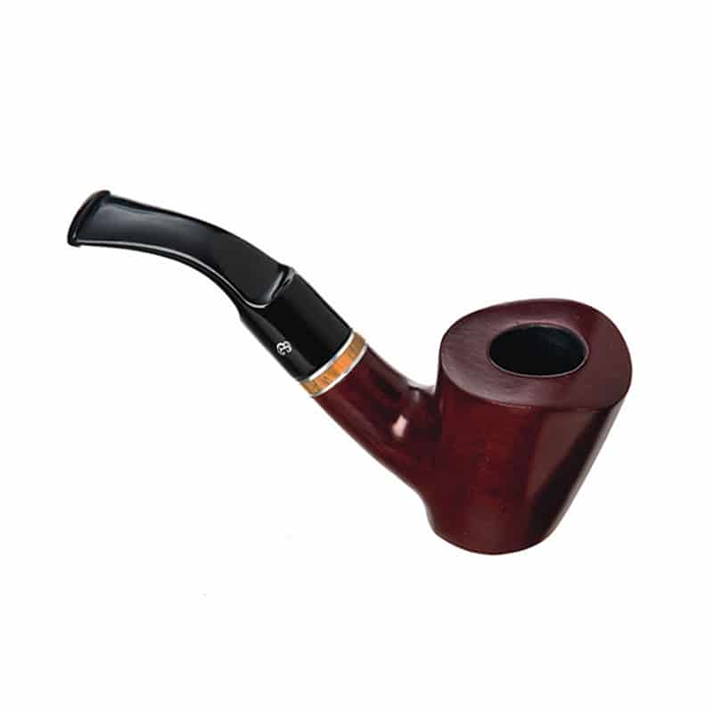 R536 Cherry Tobacco Pipe, πίπα καπνού ξύλινη, καφέ-βυσσινί, λεία