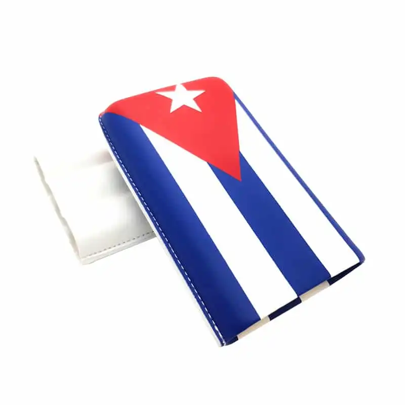 Leather Case Cuban Flag for 3 Cigars (4072), δερμάτινη πουροθήκη για 3 πούρα, με τη σημαία της Κούβας