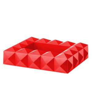 Quasar Matte Red Ashtray (AT100T4), τασάκι για πούρα, μεταλλικό, σε κόκκινο χρώμα