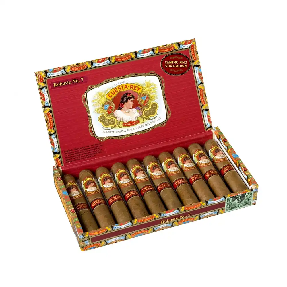 CUESTA REY – Centro Fino Sungrown No7 Robusto, cigarbox