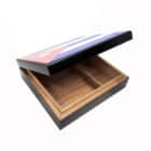 Wooden Humidor Cuban Flag for 12-20 Cigars (1003-C), ξύλινος υγραντήρας πούρων με τη σημαία της Κούβας