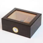 Wooden Humidor Brown For 30-40 Cigars with Glass (1102-E), ξύλινος υγραντήρας πούρων, καφέ χρώμα, με τζάμι, για 30-40 πούρα