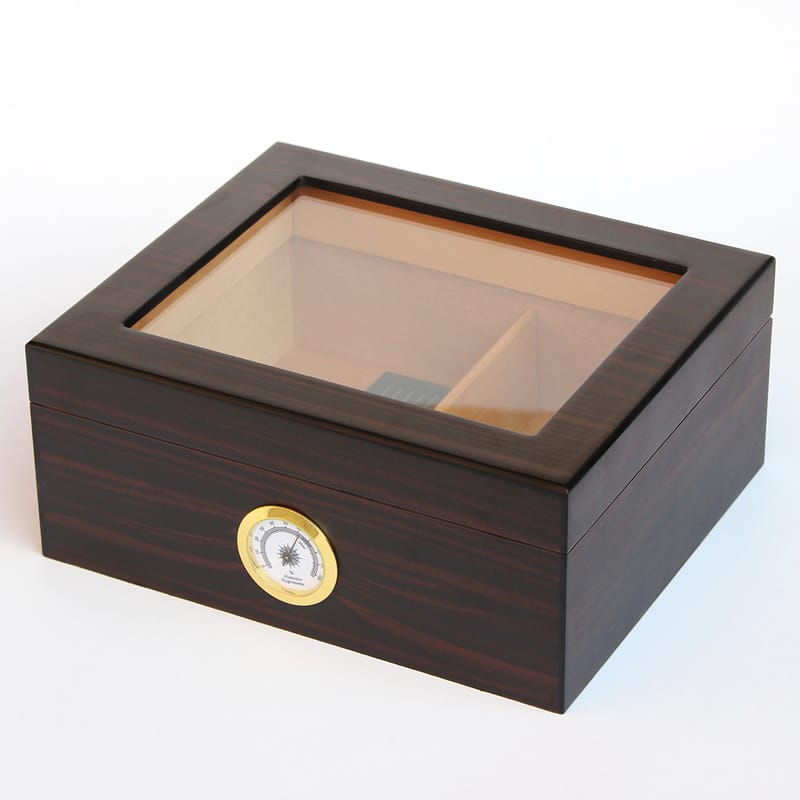 Wooden Humidor Brown For 30-40 Cigars with Glass (1102-E) Wooden Humidor Brown For 30-40 Cigars with Glass (1102-E), ξύλινος υγραντήρας πούρων, καφέ χρώμα, με τζάμι, για 30-40 πούρα