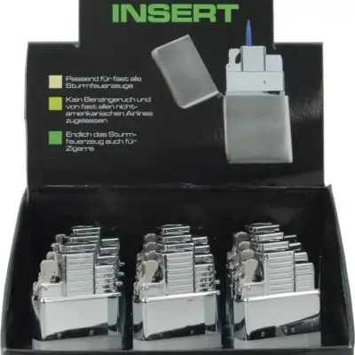 Jetflame Zippo Insert (0131005), αναπτήρας αντιανεμικός, μεταλλικός, ασημένιος