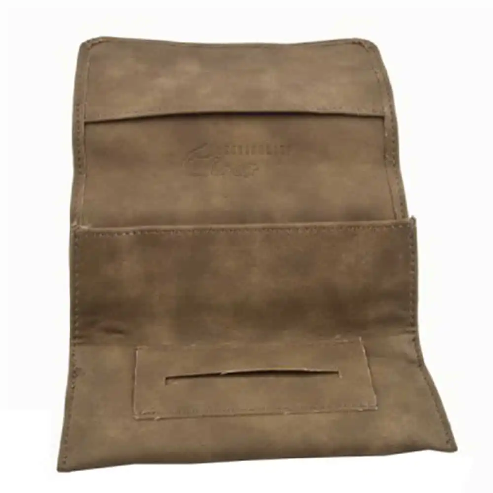 Olive Tobacco Pouch with Magnets (508-26), θήκη καπνού πίπας, καφέ χρώμα, δερμάτινη