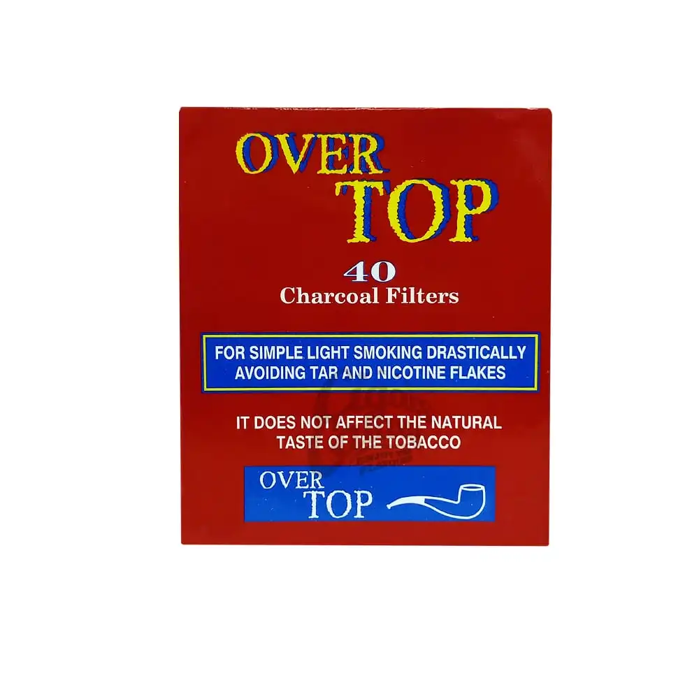 OVER TOP – Active Carbon Pipe Filters 9mm (40 pcs)